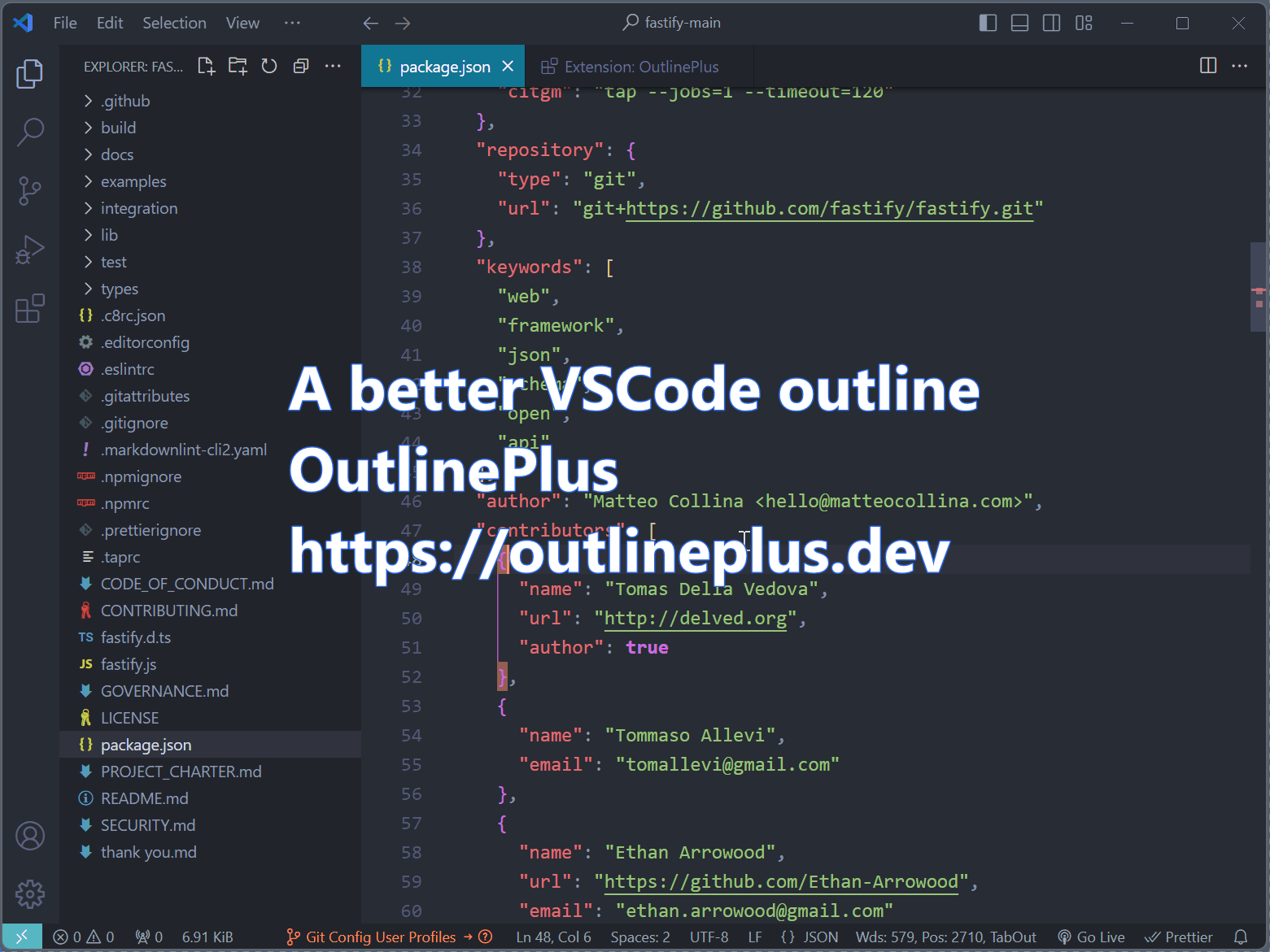 OutlinePlus demo gif